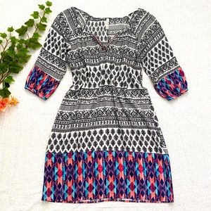 Orange Creek geometric boho tunic dress